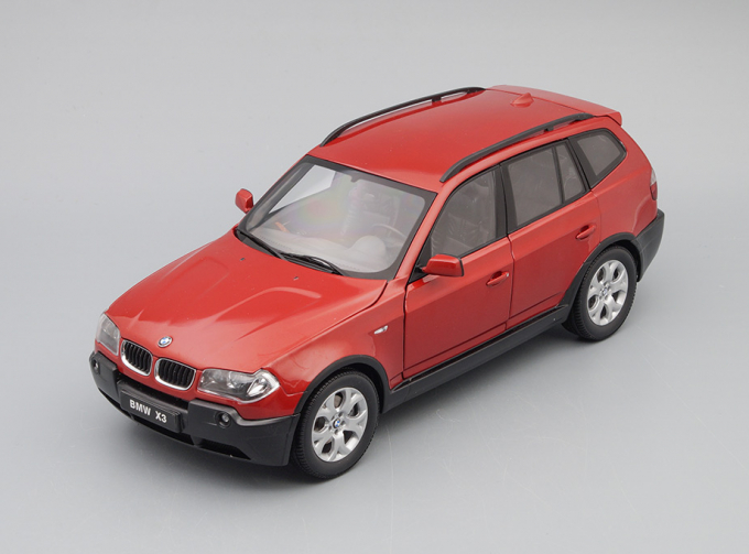 BMW X3 E83 (2004), red metallic