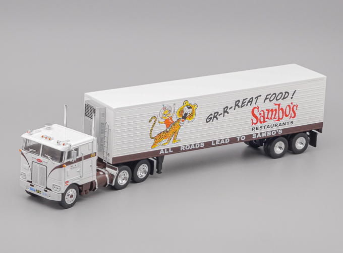PETERBILT 352 Frigo Sambo's, white / brown