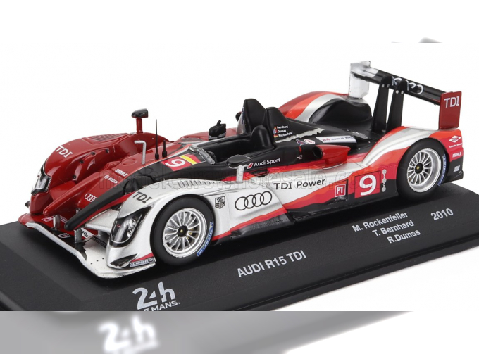 AUDI R15 Tdi Plus 5.5l Turbo V10 Diesel Team Audi Sport North America №9 Winner 24h Le Mans (2010) Romain Dumas - Timo Bernhard - Mike Rockenfeller, Red Black Silver