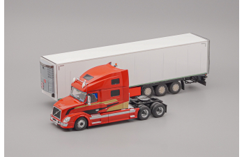 (Б/У) VOLVO VNL 730 (2010) with Trailer, red / white
