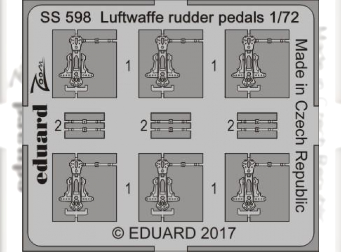 Цветное фототравление для Luftwaffe педали руля направления