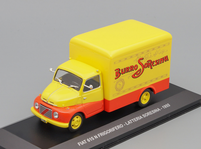 FIAT 615N FRIGORIFERO "LATTERIA SORESINA" (1955), Yellow / Red