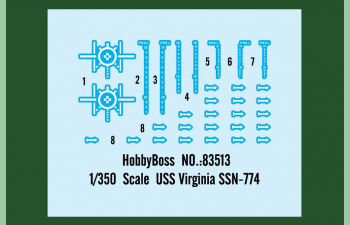 Сборная модель Американская АПЛ USS Virginia SSN-774