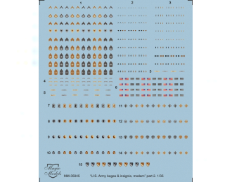 Декаль US Army Badges & Insignia. Modern. Part 2