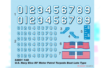Сборная модель Моторный патрульный торпедный катер Elco 80 ВМС США Позднего Типа