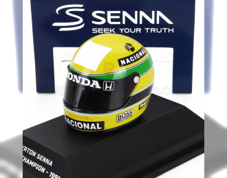 BELL HELMET F1  Casco Helmet Mp4/6 Honda N 1 World Champion Season (1991) Ayrton Senna, Yellow Green