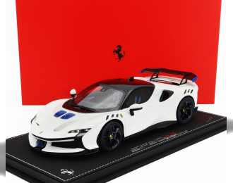 FERRARI Sf90 Xx Stradale (2024) - Con Vetrina - With Showcase, Bianco Cervino - White Blue Black