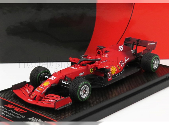 FERRARI F1 Sf21 Team Scuderia Ferrari Mission Winnow N 55 5th Emilia Romagna Italy Gp (rain Tires) (2021) Carlos Sainz Jr., Red