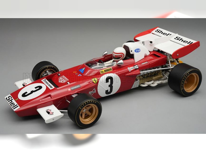FERRARI F1 312b2 N 3 Zandvoort Gp (with Pilot Figure) (1971) Clay Regazzoni - Con Vetrina - With Showcase, Red White