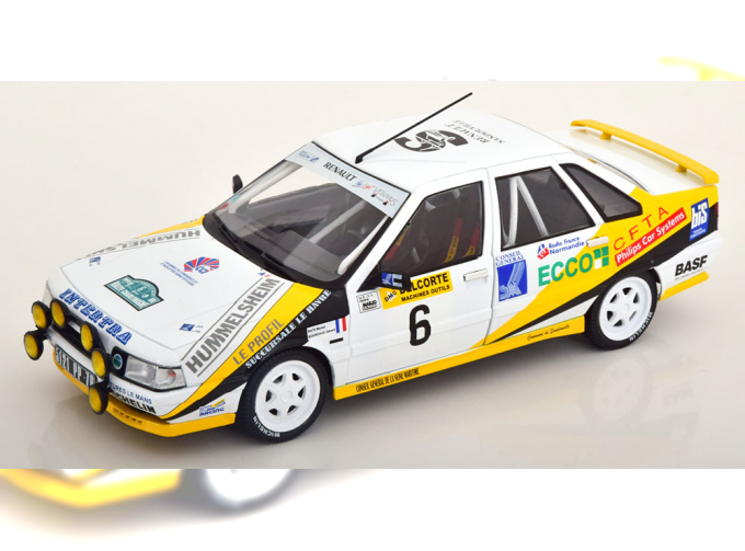 RENAULT R21 Turbo Mkii Turbo Gr.a (night Version) №6 Rally Charlemagne (1991) M.Rats - G.Bourdaud, White Yellow Blue