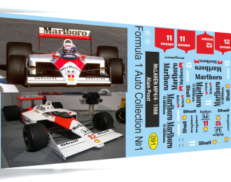 Набор декалей Formula 1 Auto Collection №1 (McLaren MP4/4)