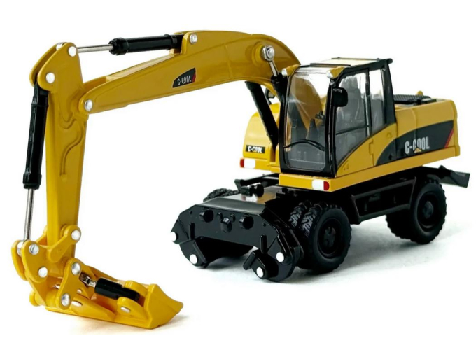 Экскаватор колесный, желтый