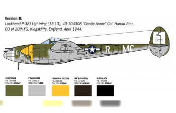 Сборная модель LOCKHEED MARTIN P-38j Lightning Caccia Airplane 1939