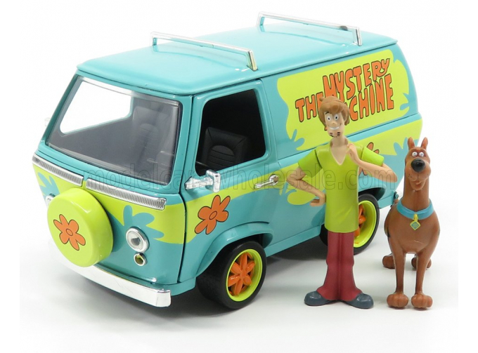 HANNA BARBERA Scooby-doo The Mystery Van Machine With Shaggy And Scooby-doo Figures, Light Blue Yellow