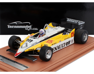 RENAULT F1  Re30b V6 Turbo Team Renault Elf №15 Winner South African Gp (with Pilot Figure) (1982) Alain Prost, White Yellow Black