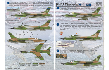 NEW F-105 Thunderchief Wet decal