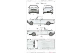 Сборная модель Datsun Sunny Truck Long Body Deluxe w/Girl's Figure