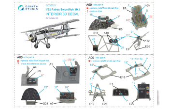 3D Декаль интерьера Fairey Swordfish Mk.I (Trumpeter)