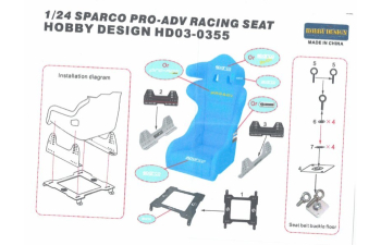 Набор для доработки Sparco PRO-ADV Racing Seat(Resin+PE+Decals)