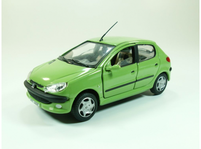 PEUGEOT 206 (откр. двери), 250ND 1:43, зеленый