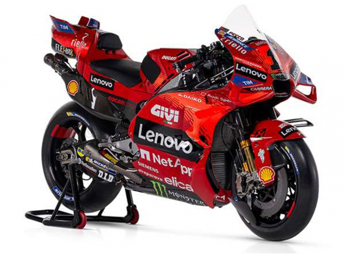 DUCATI Desmosedici Gp24 Team Lenovo №23 Motogp Season (2024) Enea Bastianini, Red