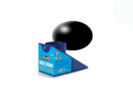 Краска акриловая водорастворимая - Чёрный, сатиновая, 18 мл