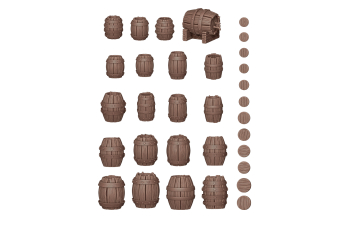 3D-печать BASING BITS Деревянные бочки / Wood Barrels