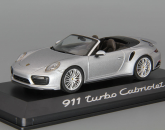 PORSCHE 911 Turbo Cabriolet (991 II) (2017), rhodium silver metallic