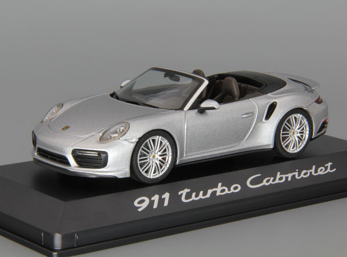 PORSCHE 911 Turbo Cabriolet (991 II) (2017), rhodium silver metallic