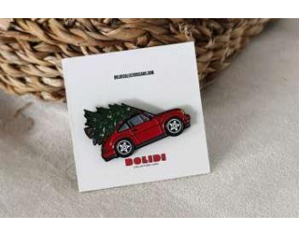 Значок Pin Porsche 911 *Christmas Tree*, red