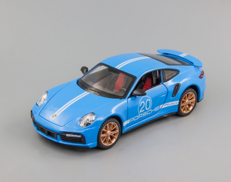 PORSCHE 911 Turbo S, голубой, 200х90 мм.