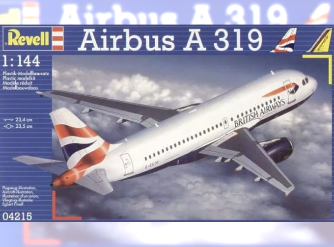 Сборная модель Пассажирский самолет Airbus A319 British Airways