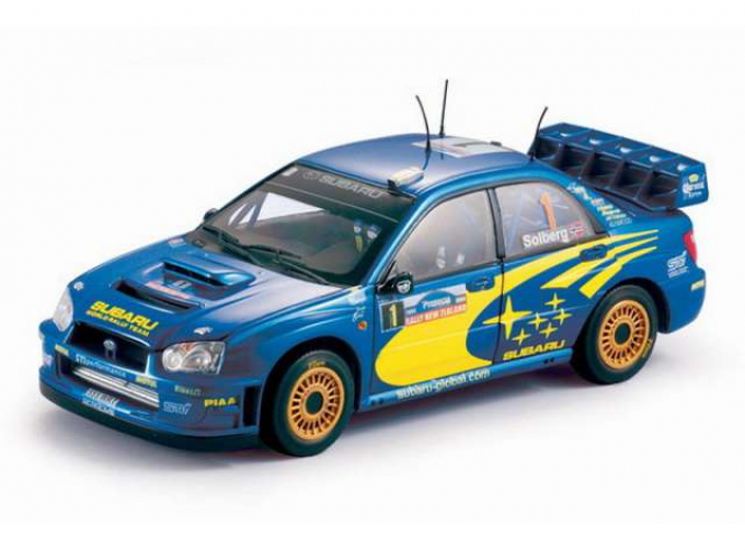 SUBARU Impreza WRC P.Solberg/P.Mills Winner Rally New Zealand (2004), blue/yellow