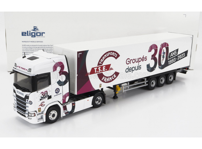 SCANIA S500 Truck Cassonato Tse Transport (2020), White Purple