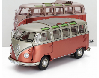 VOLKSWAGEN T1 Minibus Samba Open Roof (1962), Copper Met Silver