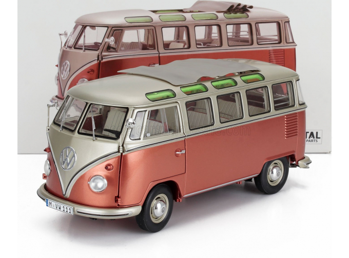 VOLKSWAGEN T1 Minibus Samba Open Roof (1962), Copper Met Silver
