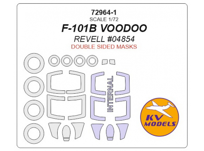 Маска окрасочная для F-101B VOODOO - двусторонние маски + маски на диски и колеса (REVELL)