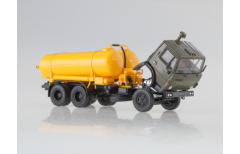 Вакуумная машина КО-505 на шасси Камский грузовик 53213, хаки / оранжевый