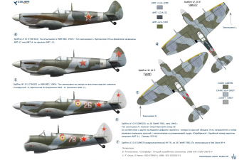 Декаль для Spitfire Mk. IX E в ВВС РККА