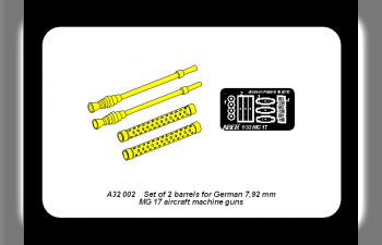 Set of 2 barrels for German 7,92 mm MG 17 aircraft machine guns