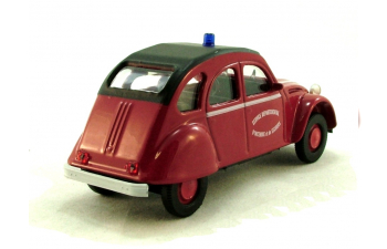 CITROEN 2CV Service departemental dincendie et de secours, Sapeurs pompiers vintage 1:43, красный