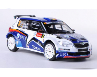 SKODA Fabia S2000 3 Winner Ypres Rally (F.Loix - F.Miclotte) 2011, white/blue