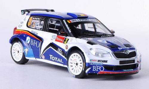 SKODA Fabia S2000 3 Winner Ypres Rally (F.Loix - F.Miclotte) 2011, white/blue