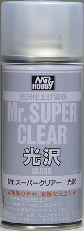 Прозрачный глянцевый аэрозольный лак Mr.SUPER CLEAR GLOSS, 170мл (в баллоне)