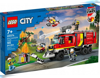 TRUCK Lego City - Tanker Truck Fire Engine - Autopompa Vigili Del Fuoco - 502 Pezzi - 502 Pieces, Red