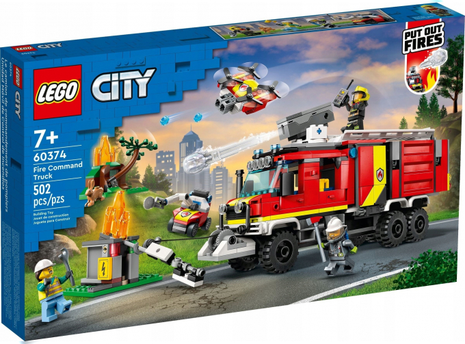 TRUCK Lego City - Tanker Truck Fire Engine - Autopompa Vigili Del Fuoco - 502 Pezzi - 502 Pieces, Red