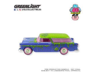CHEVROLET Nomad, Leaky Lindsay 40th Anniversary *Garbage Pail Kids Series 9* (1955), blue/green 