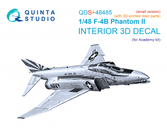 3D Декаль интерьера для F-4B Phantom II (Academy) (малая версия) (с 3D-печатными деталями)