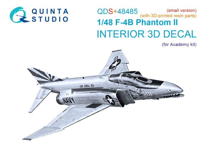 3D Декаль интерьера для F-4B Phantom II (Academy) (малая версия) (с 3D-печатными деталями)