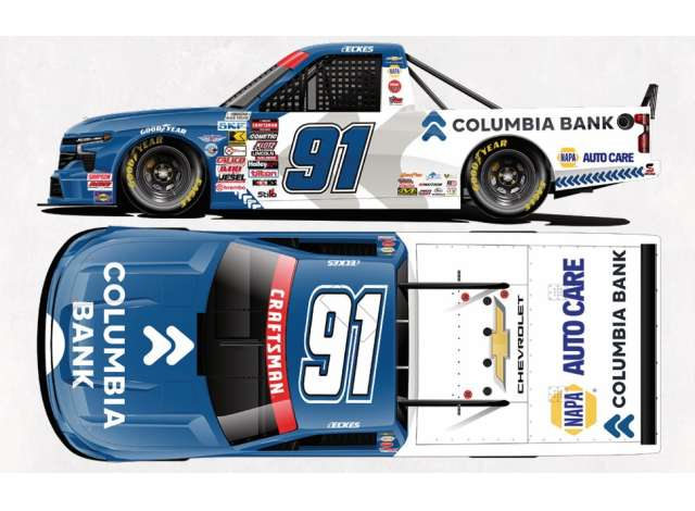 CHEVROLET Silverado #91 Christian Eckes *Columbia Bank*, blue/white 2026